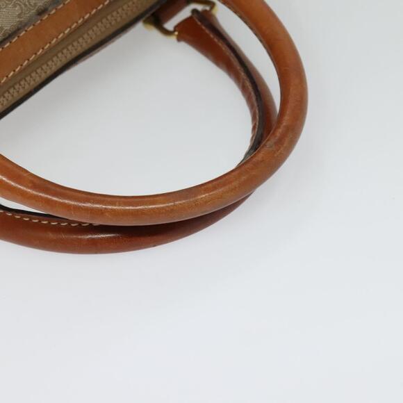 CELINE Macadam Canvas Hand Bag Pvc Beige Gold - Picture 7 of 12